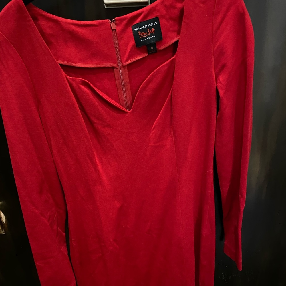 Loren Scott for Banana Republic Red Dress